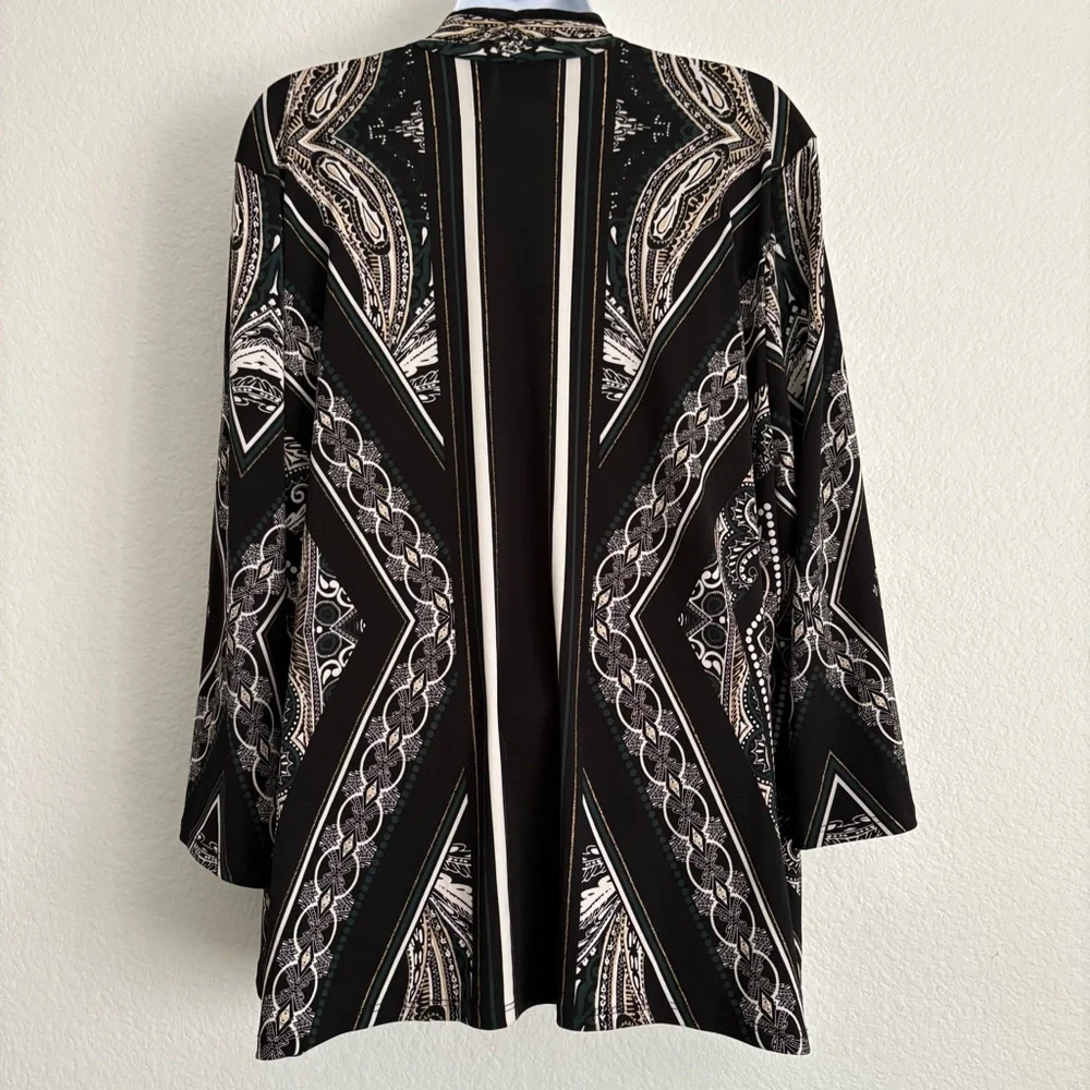 Chicos Travelers Collection Open Front Cardigan Slinky Sz 3 XL 16
